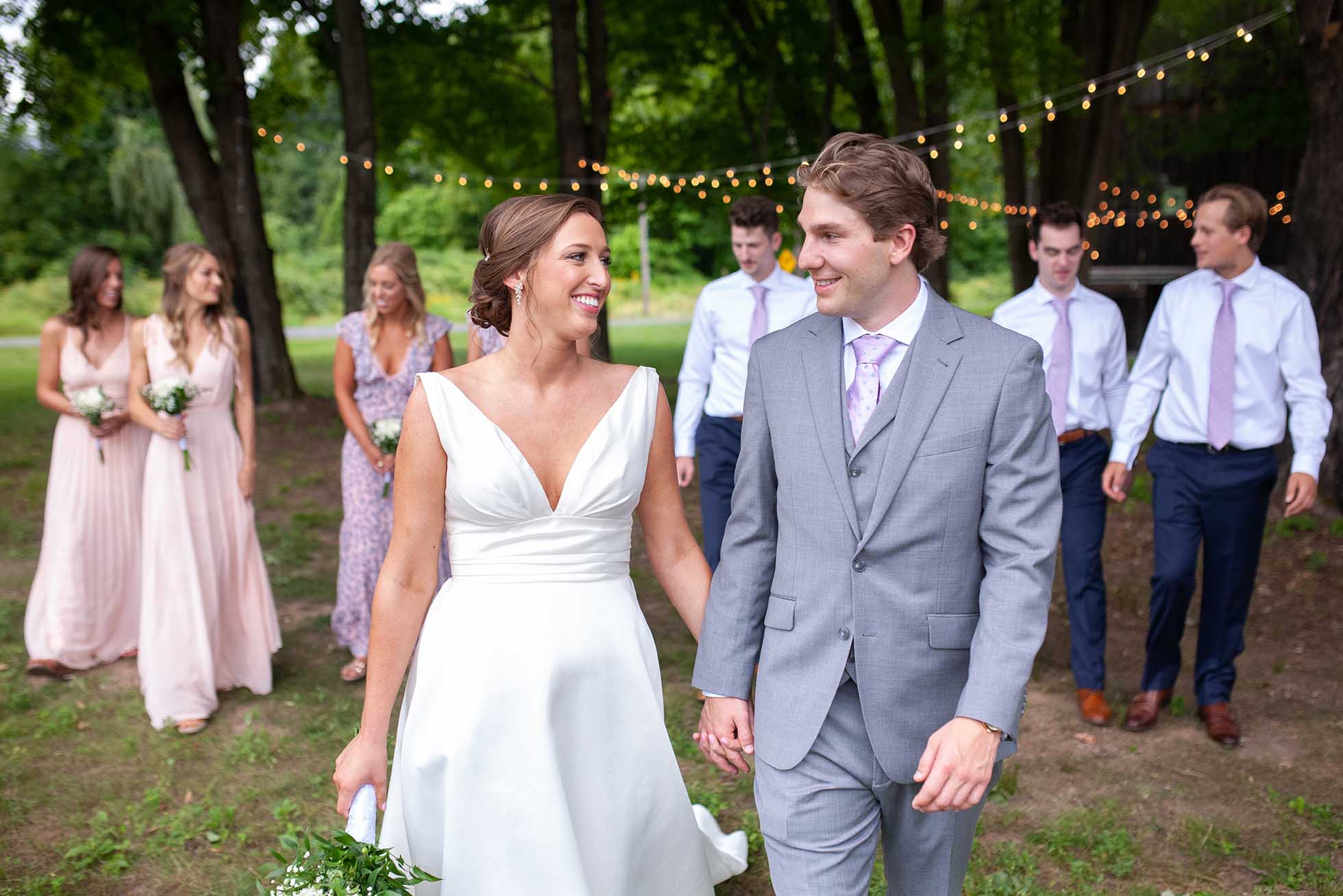 Julie & Trevor, Connecticut Bride & Groom, Bridesmaids, Friendship, Groomsmen, Group, Photojournalistic